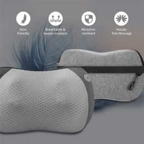 img 1 attached to 🔥 Breo Back Neck Massager with Heat - Shiatsu Deep Kneading Massage Pillow for Pain Relief on Shoulders, Lower Back, Legs - Destress Gifts for Women, Men, Mom, Dad - iBack2