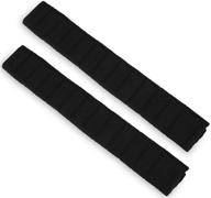 black 13-inch car seat belt pad cover kit for improved comfort and safety - shoulder strap pad for car or bag logo