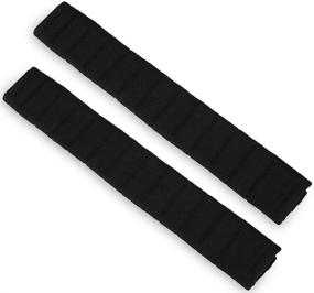 img 4 attached to Black 13-Inch Car Seat Belt Pad Cover Kit for Improved Comfort and Safety - Shoulder Strap Pad for Car or Bag