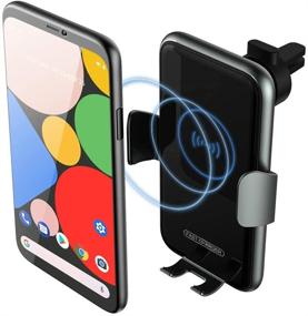 img 4 attached to 🔌 NOKLEAD Wireless Car Charger: Fast Charging Auto Clamping Phone Holder for iPhone12/11, Galaxy S21/S20 & More