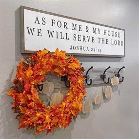 img 1 attached to MIENNES Fall Wreath Handcrafted Fall Decorations Thanksgiving