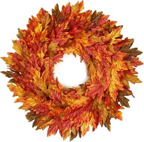 img 4 attached to MIENNES Fall Wreath Handcrafted Fall Decorations Thanksgiving