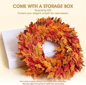 img 2 attached to MIENNES Fall Wreath Handcrafted Fall Decorations Thanksgiving