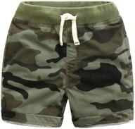 🩳 blue boys' summer camo shorts - ding dong clothing logo