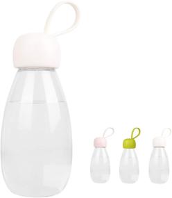img 4 attached to 🥤 Emoi BPA Free Water Bottle, 12oz/360ml Cute Water Bottle with Carrying Strap, Ideal for Kids, Boys, Girls, Women, & Adults | Healthy Hydration in White