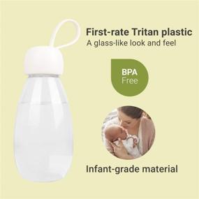 img 3 attached to 🥤 Emoi BPA Free Water Bottle, 12oz/360ml Cute Water Bottle with Carrying Strap, Ideal for Kids, Boys, Girls, Women, & Adults | Healthy Hydration in White