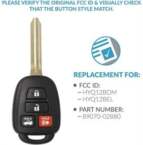 img 1 attached to New Keyless Entry Remote Car Key Replacements - Keyless2Go HYQ12BDM, HYQ12BEL (H Chip, 2 Pack) - Improved SEO