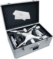 ultimax aluminum hard-shell case for dji phantom drone models/series 1+2+3 & accessories with adjustable foam logo