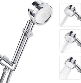 img 4 attached to 🚿 Ultimate Comfort Handheld Shower Head with Hose - Detachable Showerhead for Relaxing Rainfall Massage with 3 Spray Settings, Filter & Holder - Ideal for Bathroom, Men, Women, Baby, Pet