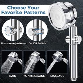 img 2 attached to 🚿 Ultimate Comfort Handheld Shower Head with Hose - Detachable Showerhead for Relaxing Rainfall Massage with 3 Spray Settings, Filter & Holder - Ideal for Bathroom, Men, Women, Baby, Pet
