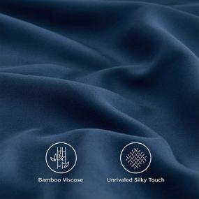 img 2 attached to 🌿 Navy Blue Cooling Bamboo Pillowcases for Kids - Set of 2 Standard Size, 20x26 inches - Cool and Breathable Bedding with Envelope Closure - Bedsure Pillow Case 2 Pack