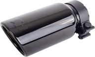 🚘 go rhino 10" black chrome stainless steel exhaust tip - premium quality with 3" id, 4" od logo