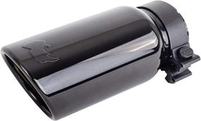 img 1 attached to 🚘 Go Rhino 10" Black Chrome Stainless Steel Exhaust Tip - Premium Quality with 3" ID, 4" OD