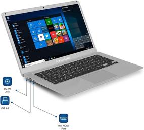 img 3 attached to 💻 Ноутбук Hyundai Thinnote-A 14.1" - Celeron, 4 ГБ ОЗУ, 64 ГБ память, слот для SATA HDD, Windows 10 Home S Mode - Серебро