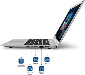 img 1 attached to 💻 Ноутбук Hyundai Thinnote-A 14.1" - Celeron, 4 ГБ ОЗУ, 64 ГБ память, слот для SATA HDD, Windows 10 Home S Mode - Серебро