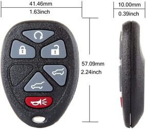 img 3 attached to 🔑 ECCPP Keyless Entry Remote Key Fob 6 Buttons Replacement for Cadillac Escalade, Chevrolet Suburban, Tahoe, GMC Yukon (Pack of 2)