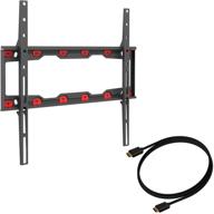 barkan tv wall mount: 19-65 inch fixed, no stud, no drill bracket with auto lock & 5 year warranty - holds up to 71lbs, fits led oled lcd - includes 6 ft 4k hdmi cable! logo