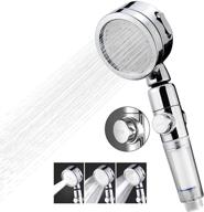 🚿 anpty pause button high pressure handheld shower head - 3 spray modes, detachable & 360° power, rinse shower head logo