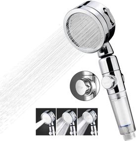 img 4 attached to 🚿 Anpty Pause Button High Pressure Handheld Shower Head - 3 Spray Modes, Detachable & 360° Power, Rinse Shower Head