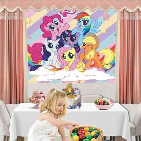 img 3 attached to My Little Pony Baby Shower Backdrop: Adorable Girl's Birthday Party Decoration - 7x5ft Banner