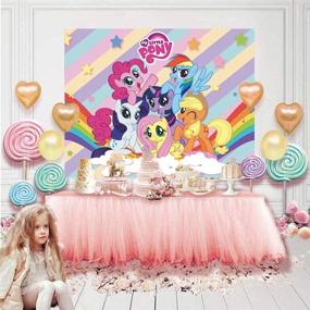 img 1 attached to My Little Pony Baby Shower Backdrop: Adorable Girl's Birthday Party Decoration - 7x5ft Banner