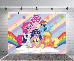 img 4 attached to My Little Pony Baby Shower Backdrop: Adorable Girl's Birthday Party Decoration - 7x5ft Banner