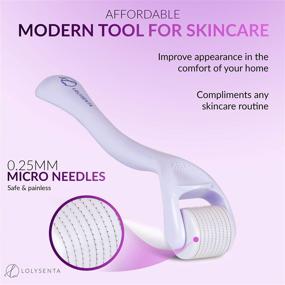img 1 attached to 🌀 Lolysenta 0.25mm Titanium Microneedle Derma Roller for Face - Microdermabrasion Facial Roller for Microneedling, Includes Storage Case