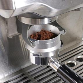 img 3 attached to 🔍 Silver Hands-Free 54mm Espresso Dosing Funnel for Breville Barista Portafilters - Optimize Your Search!