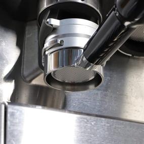 img 2 attached to 🔍 Silver Hands-Free 54mm Espresso Dosing Funnel for Breville Barista Portafilters - Optimize Your Search!