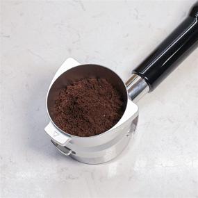 img 1 attached to 🔍 Silver Hands-Free 54mm Espresso Dosing Funnel for Breville Barista Portafilters - Optimize Your Search!