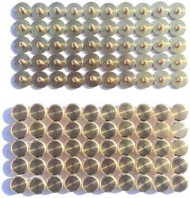 img 3 attached to Golden Brass Backscrews: Sturdy Leather Fasteners 🔩 for Belt Straps, Collars, and More (50 Pairs)