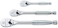 🔧 gearwrench 3 pc. 84 tooth teardrop ratchet set - 81206f: 1/4", 3/8", & 1/2" drive for efficient and versatile fastening logo