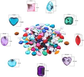 img 3 attached to 💎 110 Pack of Jumbo Bling Crystal Gem Stickers - Self Adhesive Craft Jewels in Assorted Shapes and Colors - Rhinestone Stickers for Arts, Crafts, and DIY Projects