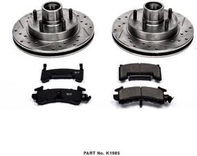 img 2 attached to 🔥 Комплект усовершенствованных передних тормозных колодок и роторов: Power Stop K1985 Z23 углеродное волокно с прорезиненным и просверленным дизайном