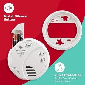 img 2 attached to 🔥 First Alert SCO7CN Combination Smoke and Carbon Monoxide Detector: Voice & Location Enabled, Battery Operated - White