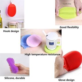 img 2 attached to MUYDZ Dishwasher Pot Brush Kitchen Silicone Multifunctional Cleaning Brush Pack of 2 - Food-Grade, Pink Color