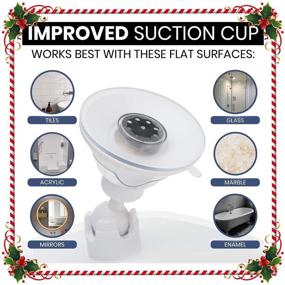 img 1 attached to 🪞 Advanced Fogless Shower Mirror with Upgraded Suction, Anti-Fog Coating, Shatterproof Surface, and 360° Swivel - Ideal for Seamless Shaving Experience, 6.3" x 6.3