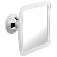 🪞 advanced fogless shower mirror with upgraded suction, anti-fog coating, shatterproof surface, and 360° swivel - ideal for seamless shaving experience, 6.3" x 6.3 logo