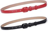 skinny leather buckle whippy inches logo