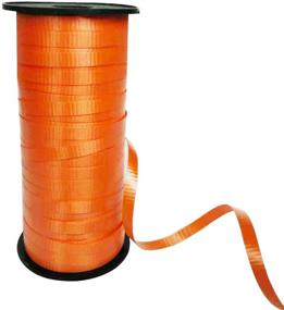 img 1 attached to 🧡 Яркие оранжевые ленты для украшения подарков и вечеринок - катушка 100 ярдов