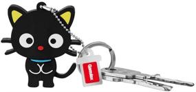 img 1 attached to 🐱 GARRULAX USB-накопитель, 32 ГБ милый животное USB 2.0 силиконовая флеш-память на память Thumb Drive - дизайн черной кошки