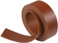 🔗 picheng double sided brown smooth leather strip - 72 inches long (1 inch wide) | perfect for pet collars, traction ropes, belts, handles, watch straps & more diy craft projects! logo