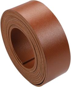 img 1 attached to 🔗 Picheng Double Sided Brown Smooth Leather Strip - 72 Inches Long (1 Inch Wide) | Perfect for Pet Collars, Traction Ropes, Belts, Handles, Watch Straps & More DIY Craft Projects!