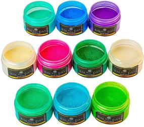 img 1 attached to 🎨 Mica Powder Pigment Set - 30 Color Jars, 0.35oz (10g) each - Soap Making, Epoxy Resin, Paint, Nail Polish, Bath Bombs, Slime DIY, Candle Making - Soap Coloring Dye