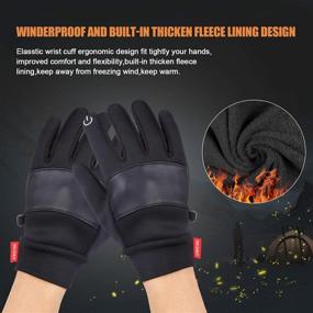 img 2 attached to 🧤 Men and Women's Touchscreen Winter Gloves for Running, Hiking, and Driving - 30°F