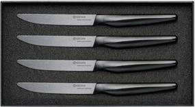 img 4 attached to 🔪 Kyocera 4.5" Black Ceramic Steak Knife Set - 4-piece Bundle