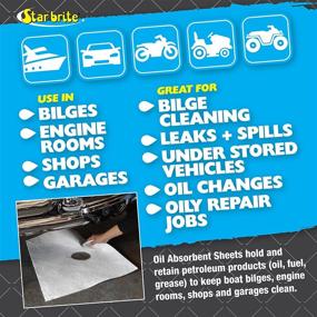 img 1 attached to 🛢️ STAR BRITE Bilge Oil Pads - High-Absorbency, Water-Repellent - 17 x 19 Heavy Weight - 5 Pack (091845)