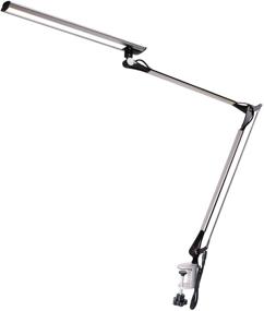 img 4 attached to Amzrozky Artist Workbench Light, Architect LED Desk Lamp with Clamp - Eye-Care Dimmable Drafting Table Lamp for Office, Task Lamp with 5 Color 5 Brightness, Touch Control, Memory Function - Silver