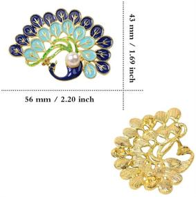 img 2 attached to 🦚 SYBKED 10 Pcs Elegant Peacock Bird Animal Enamel Pendant Pearl Charms – Stunning DIY Jewelry Making Kit for Brooches, Necklaces, Bracelets, Keychains & Crafting