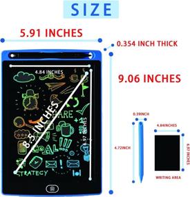 img 1 attached to 8.5inch Blue LCD Writing Tablet - Reusable Doodle Board and Drawing Pad for Kids and Adults
